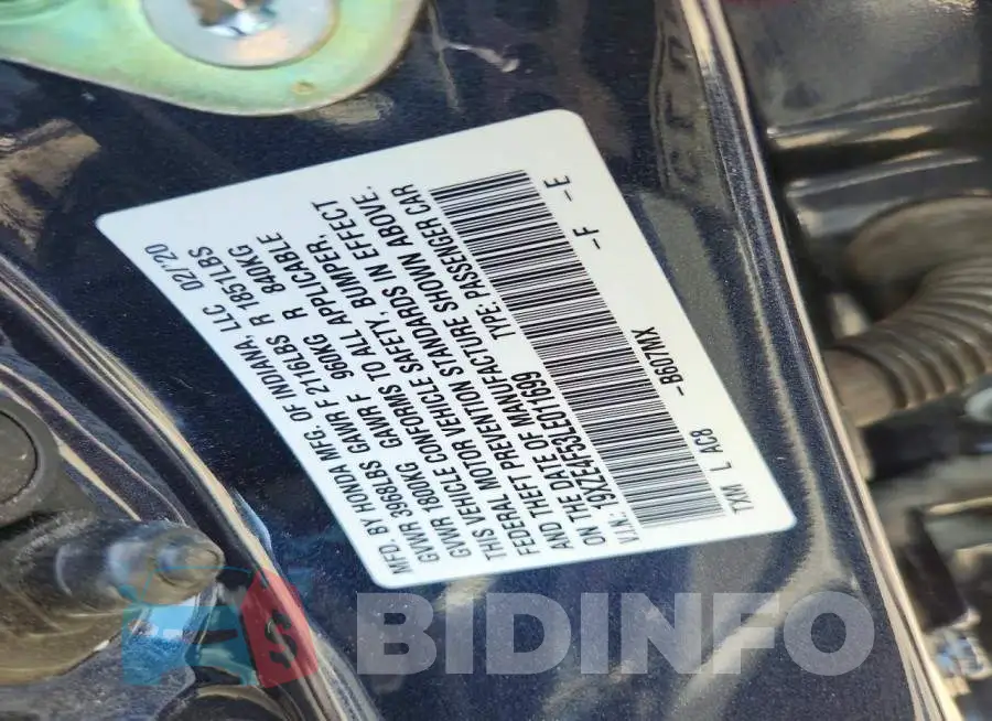 19XZE4F53LE011699 Photo# 12