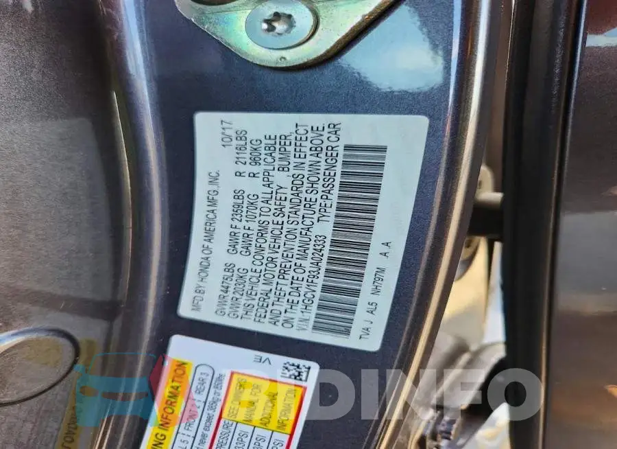 1HGCV1F93JA024333 Photo# 13