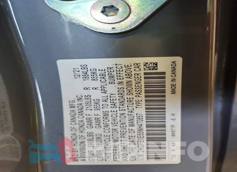 2HGFE1E55NH470857 Photo# 12