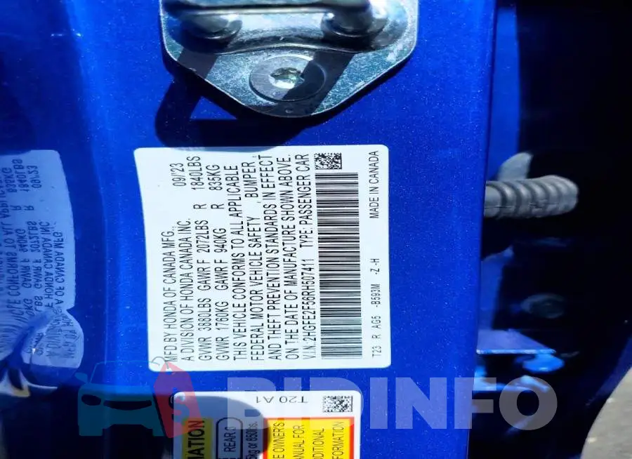 2HGFE2F56RH507411 Photo# 12
