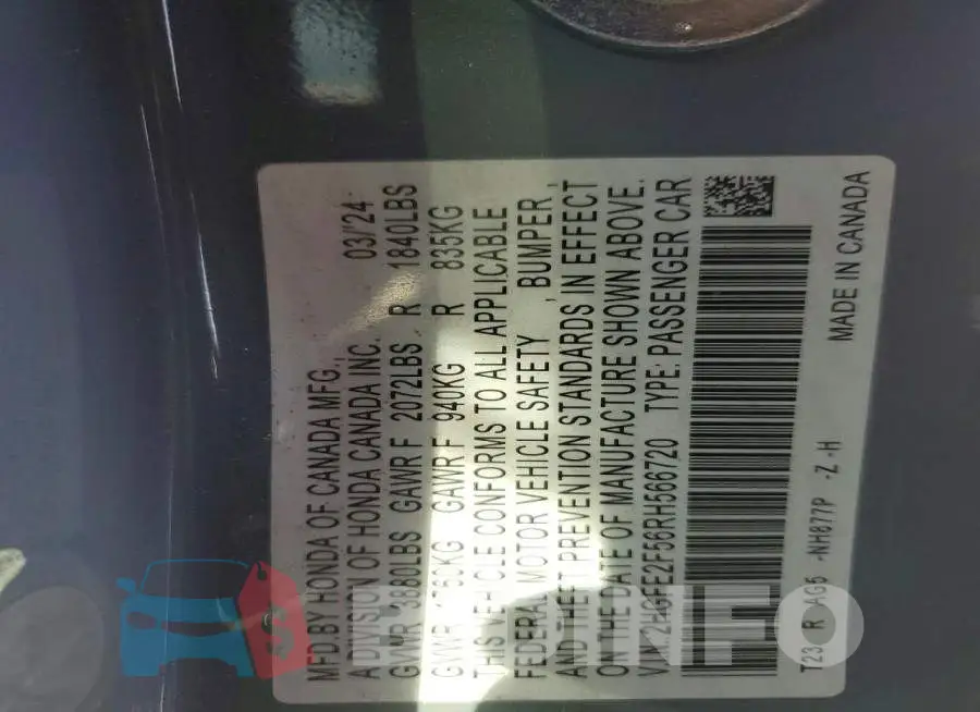 2HGFE2F56RH566720 Photo# 13