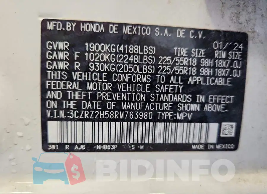 3CZRZ2H58RM763980 Photo# 14