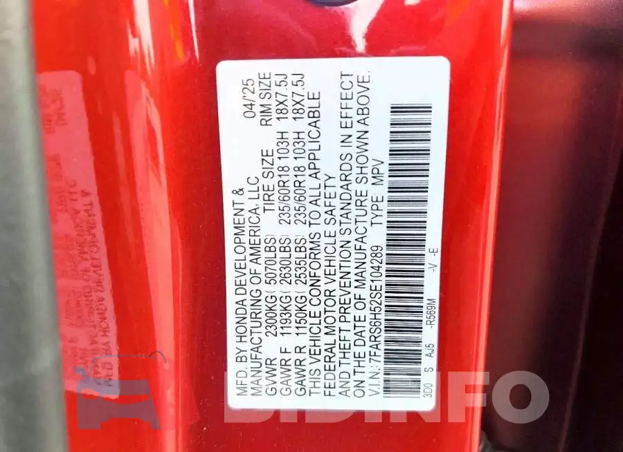 7FARS6H52SE104289 Photo# 13
