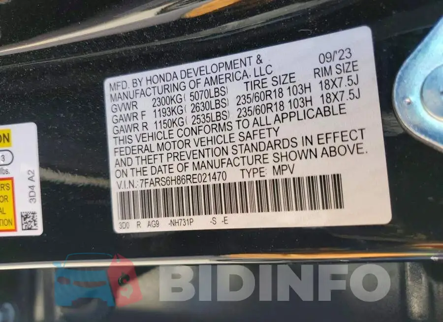 7FARS6H86RE021470 Photo# 13