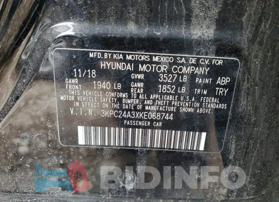 3KPC24A3XKE068744 Photo# 12