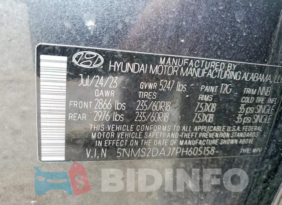 5NMS2DAJ7PH605158 Photo# 14