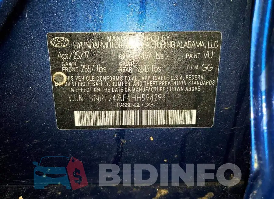 5NPE24AF4HH594293 Photo# 13