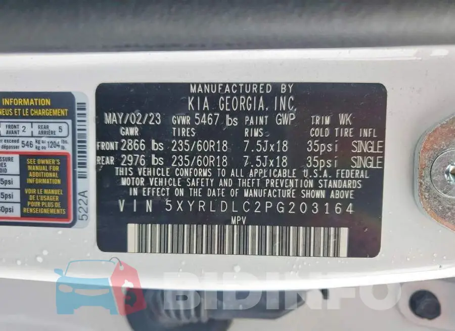 5XYRLDLC2PG203164 Photo# 13