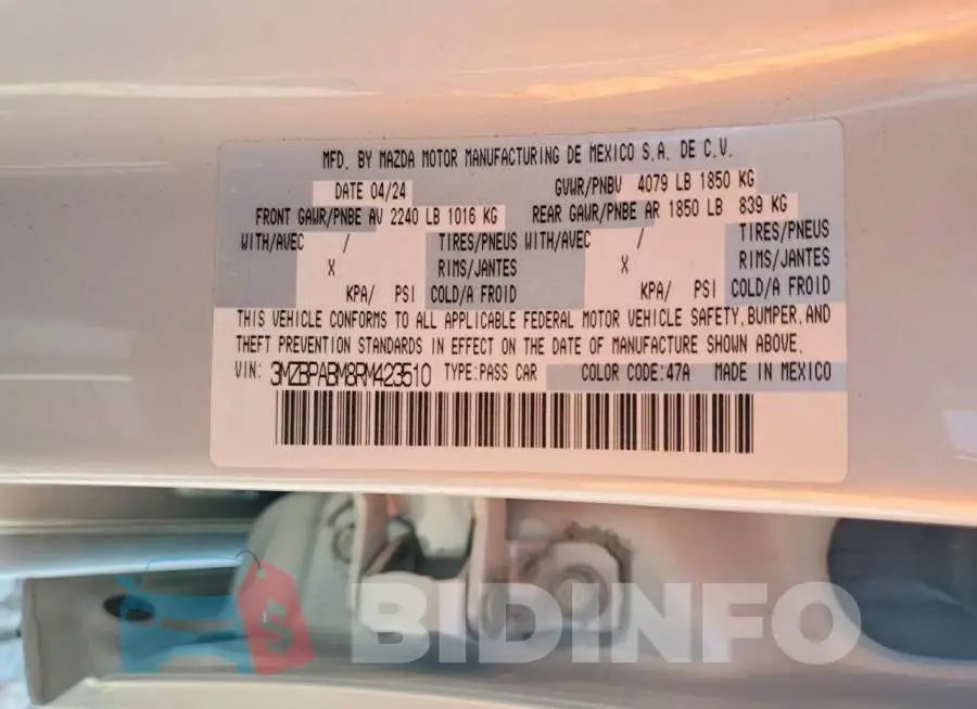 3MZBPABM8RM423510 Photo# 12