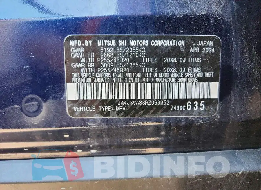 JA4J3VA83RZ063352 Photo# 13