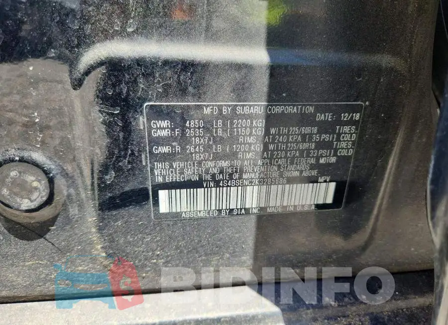 4S4BSENC2K3285686 Photo# 14
