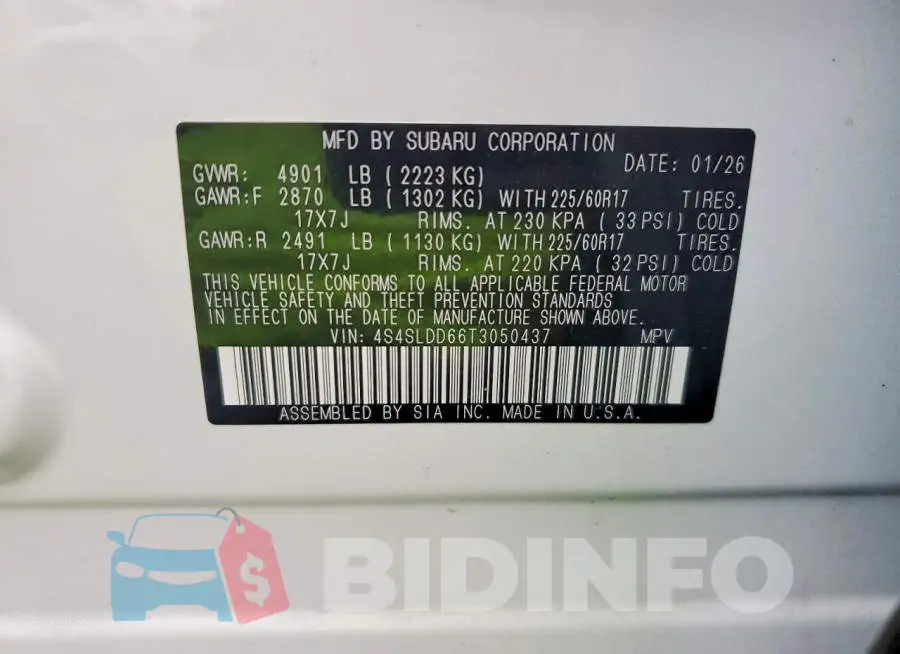 4S4SLDD66T3050437 Photo# 14