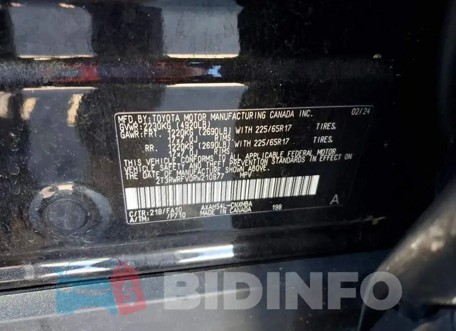 2T3RWRFV0RW210877 Photo# 13