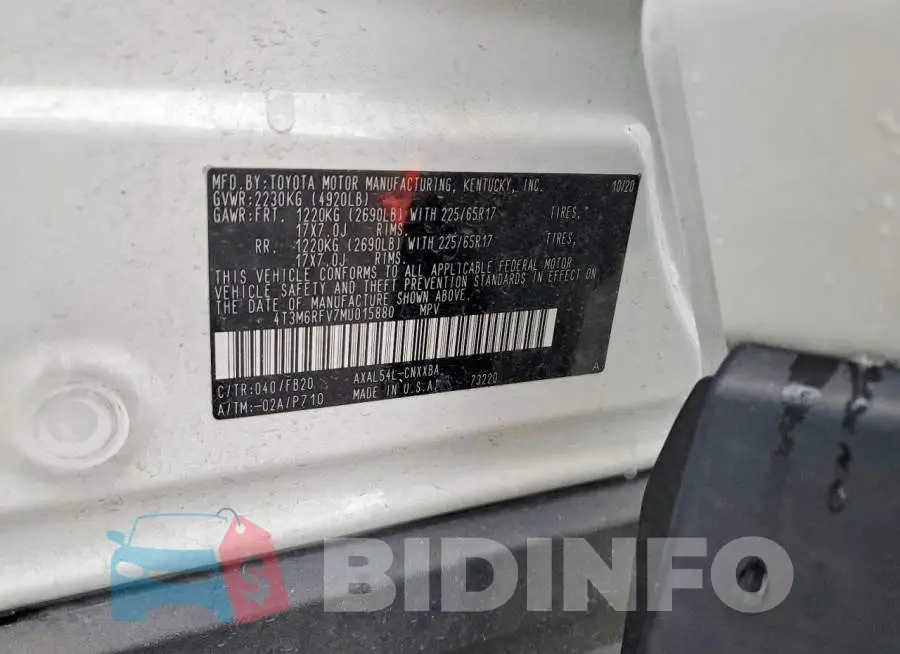 4T3M6RFV7MU015880 Photo# 14
