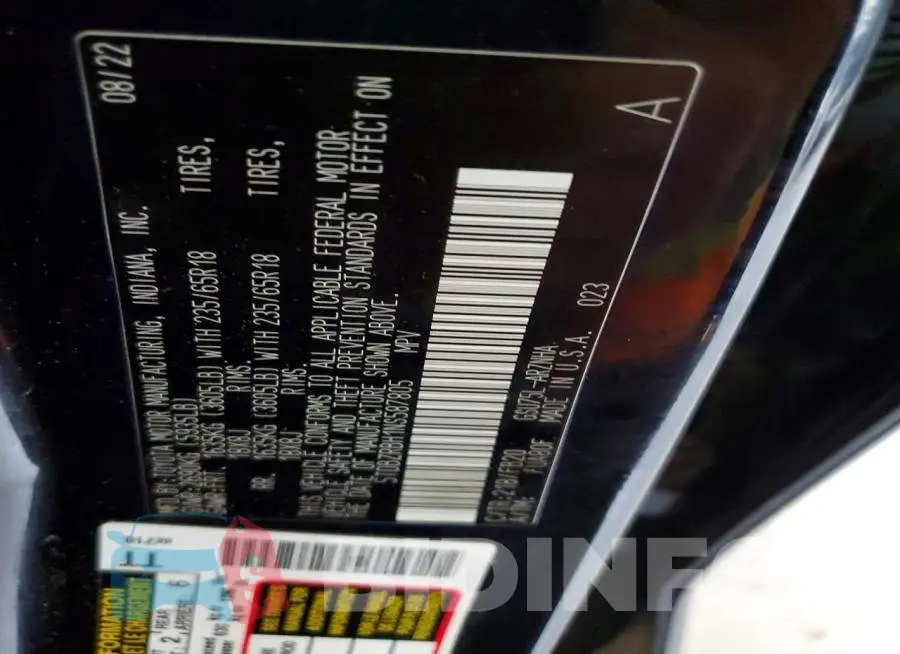 5TDBZRBH1NS587805 Photo# 13