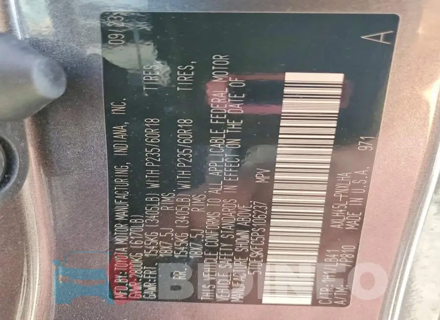 5TDESKFC5PS106237 Photo# 13