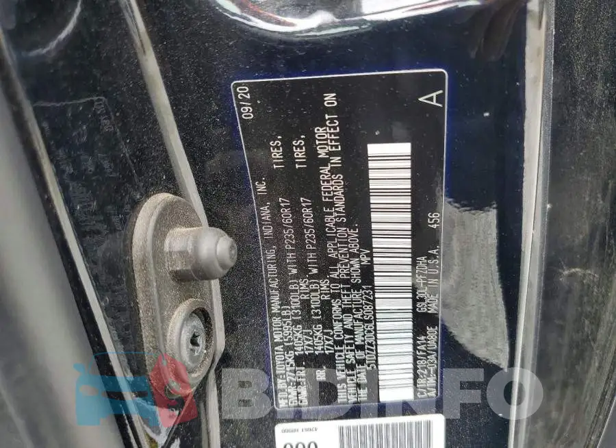 5TDZZ3DC6LS087231 Photo# 13