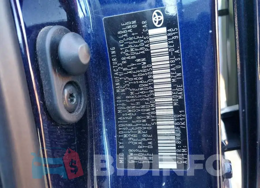 5YFB4MDE3RP109050 Photo# 12