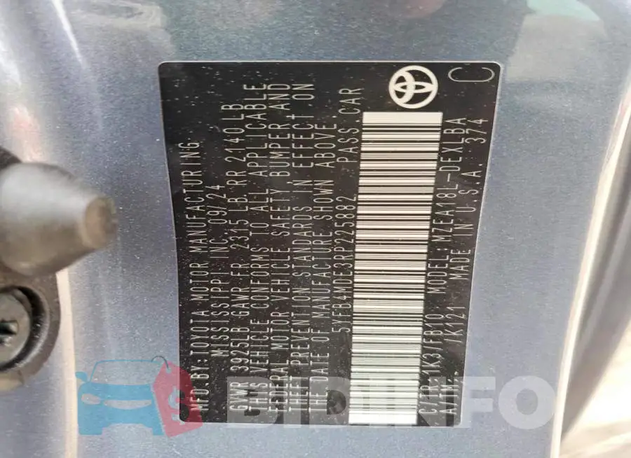 5YFB4MDE3RP225882 Photo# 13