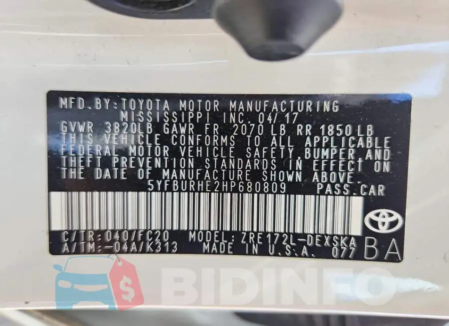 5YFBURHE2HP680809 Photo# 13
