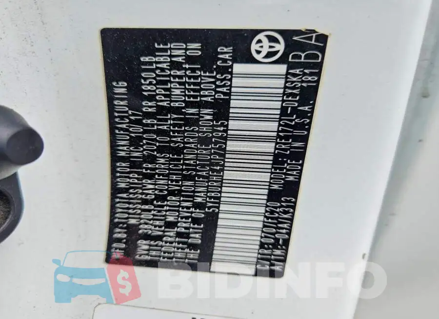 5YFBURHE4JP757945 Photo# 13