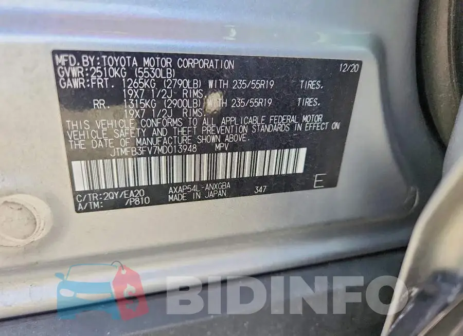 JTMFB3FV7MD013948 Photo# 13