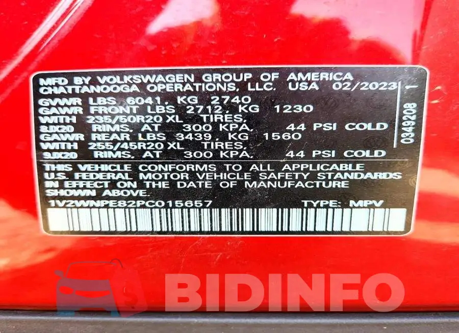 1V2WNPE82PC015657 Photo# 13