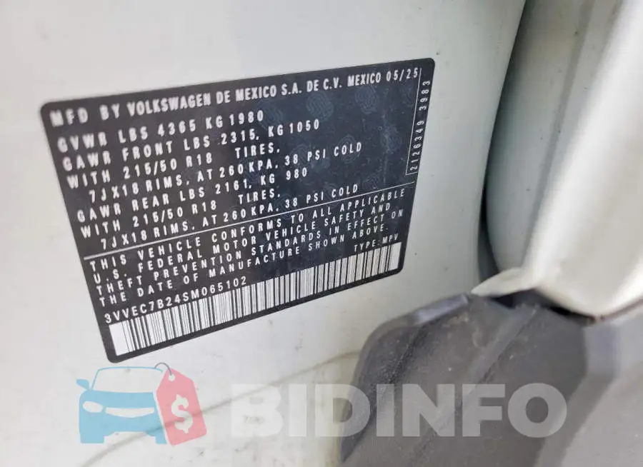 3VVEC7B24SM065102 Photo# 13