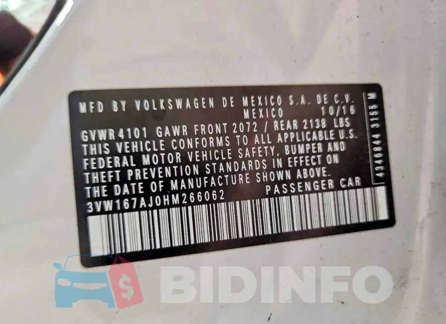 3VW167AJ0HM266062 Photo# 12