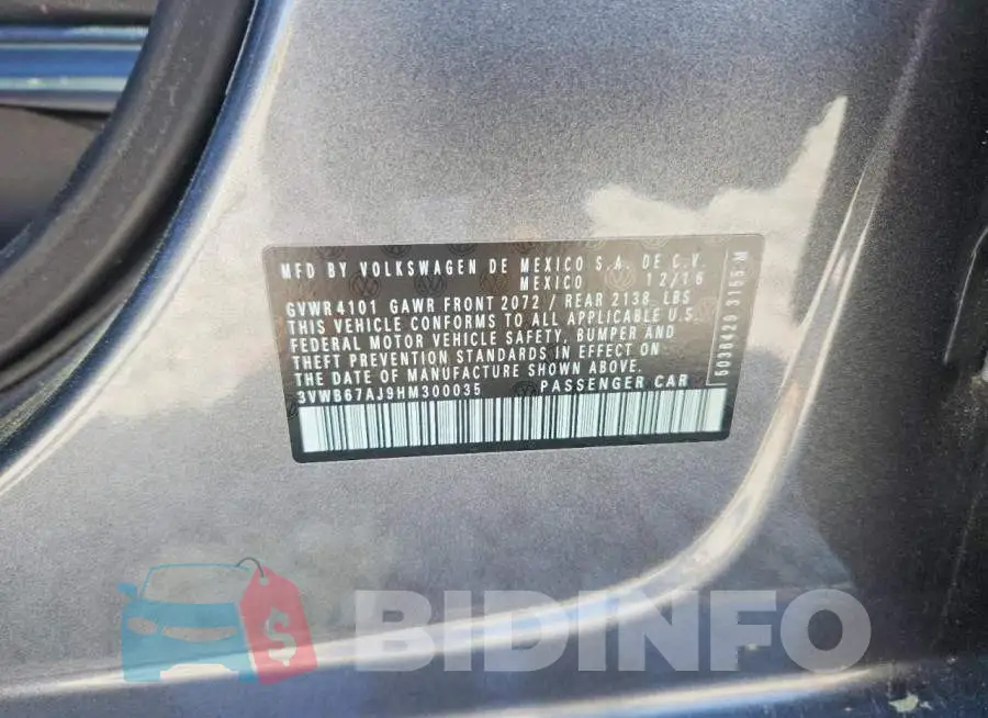 3VWB67AJ9HM300035 Photo# 12