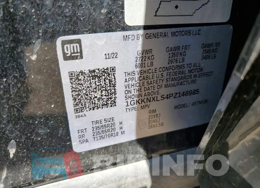 1GKKNXLS4PZ148985 Photo# 13