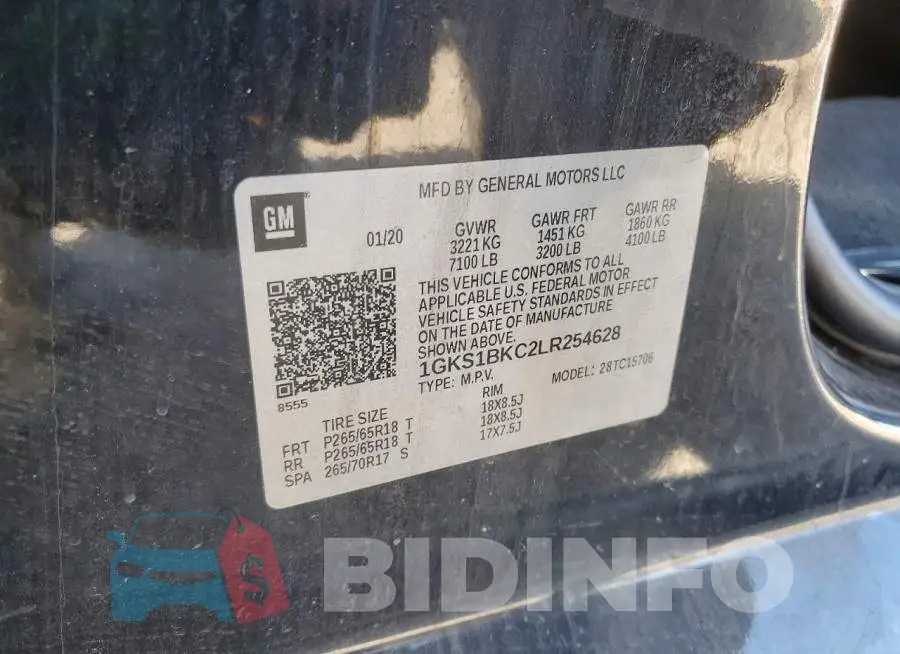 1GKS1BKC2LR254628 Photo# 13
