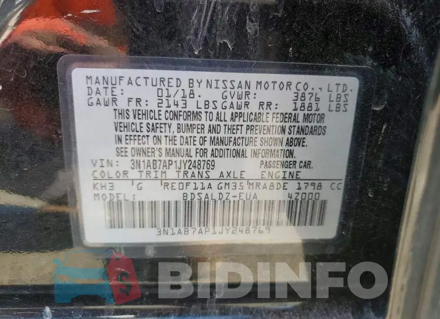 3N1AB7AP1JY248769 Photo# 12