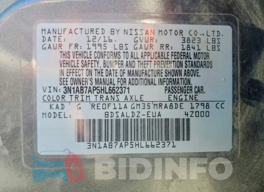 3N1AB7AP5HL662371 Photo# 13