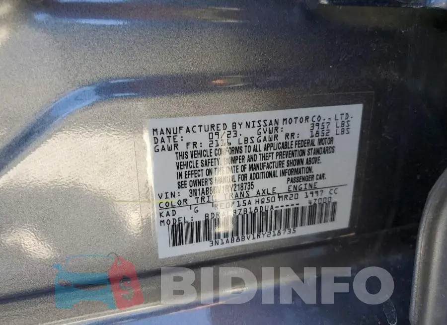 3N1AB8BV1RY218735 Photo# 12