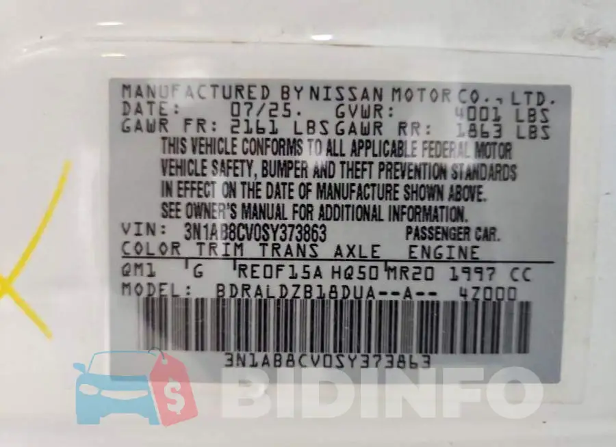 3N1AB8CV0SY373863 Photo# 12