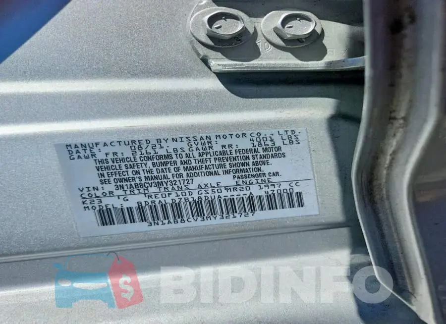 3N1AB8CV3MY321727 Photo# 12