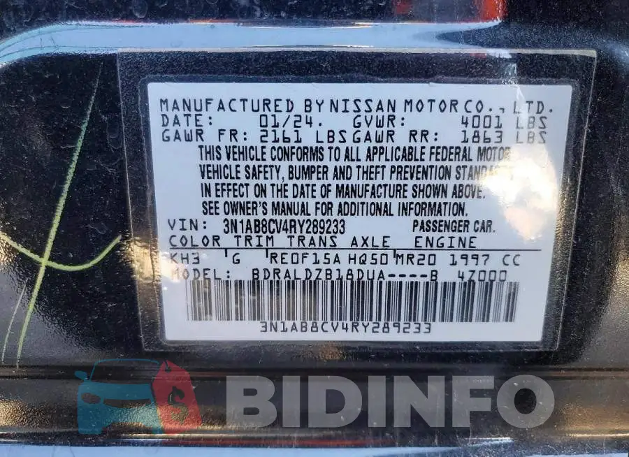3N1AB8CV4RY289233 Photo# 13