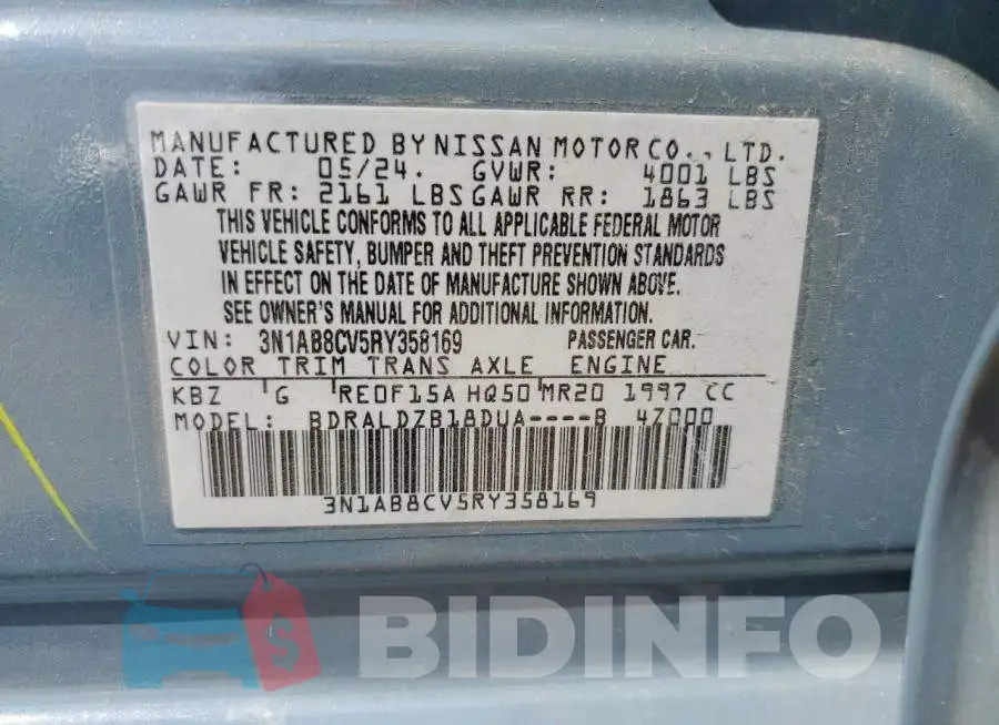 3N1AB8CV5RY358169 Photo# 12