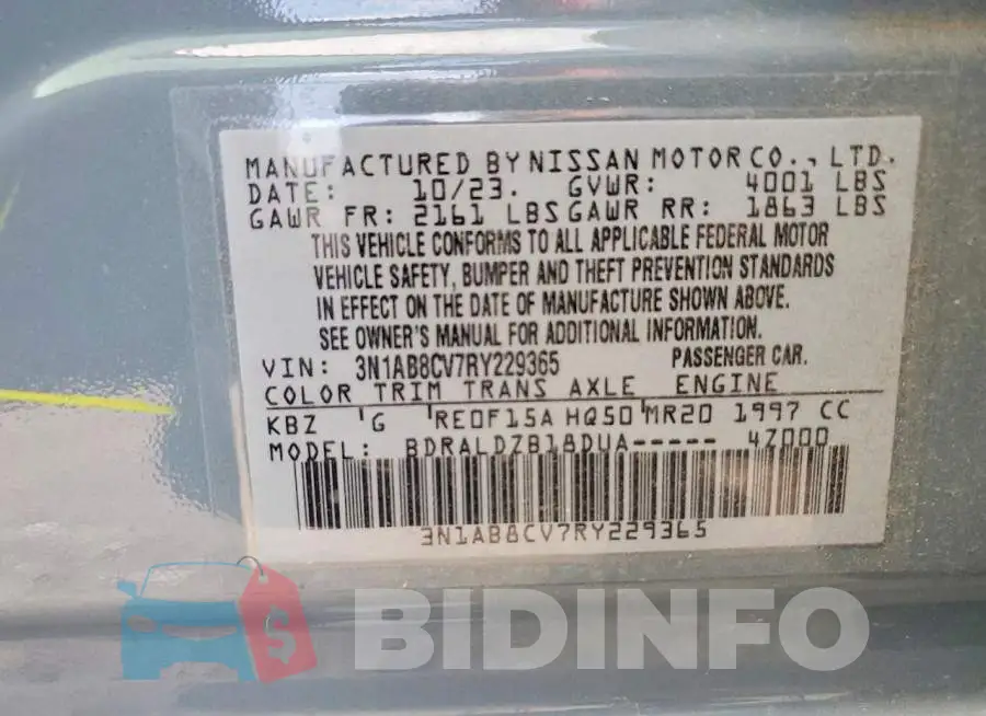 3N1AB8CV7RY229365 Photo# 12