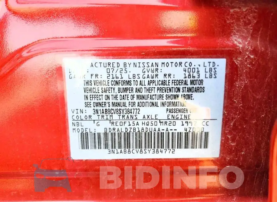 3N1AB8CV8SY384772 Photo# 12