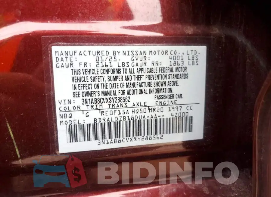 3N1AB8CVXSY288562 Photo# 13