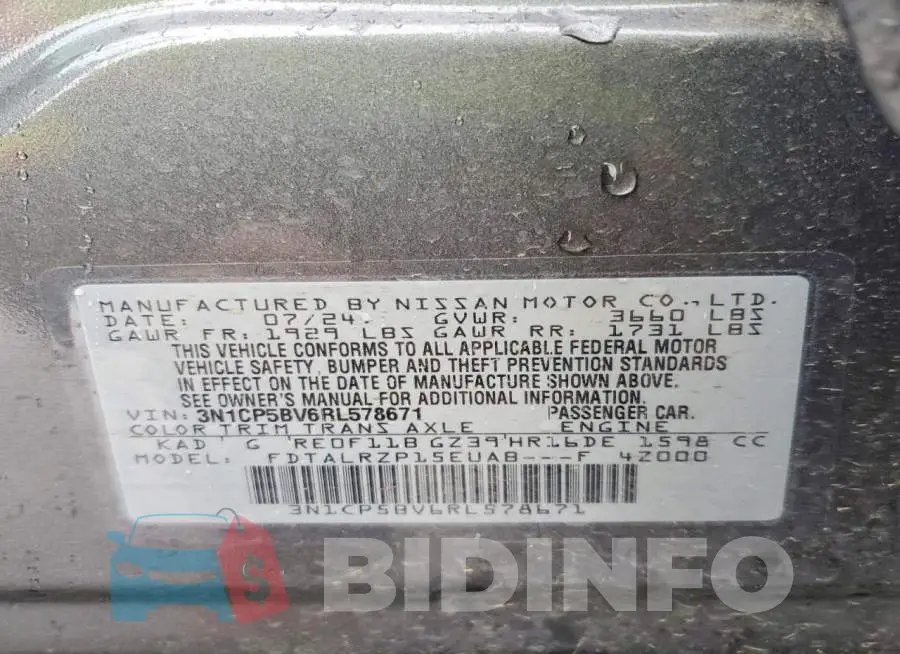 3N1CP5BV6RL578671 Photo# 12