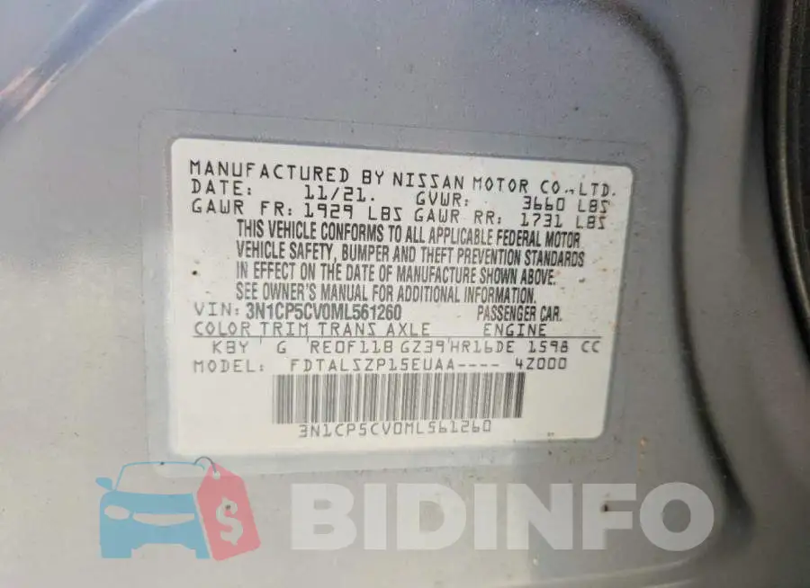 3N1CP5CV0ML561260 Photo# 12
