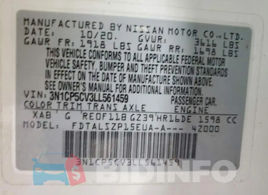 3N1CP5CV3LL561459 Photo# 13