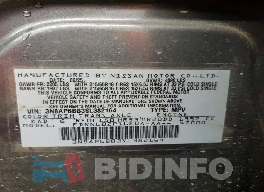 3N8AP6BB3SL382164 Photo# 14