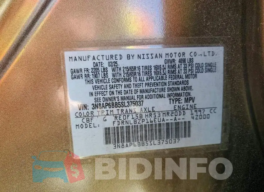 3N8AP6BB5SL375037 Photo# 13