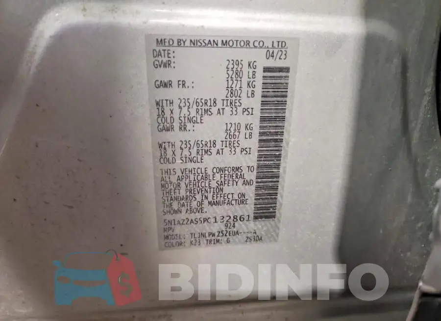 5N1AZ2AS5PC132861 Photo# 14