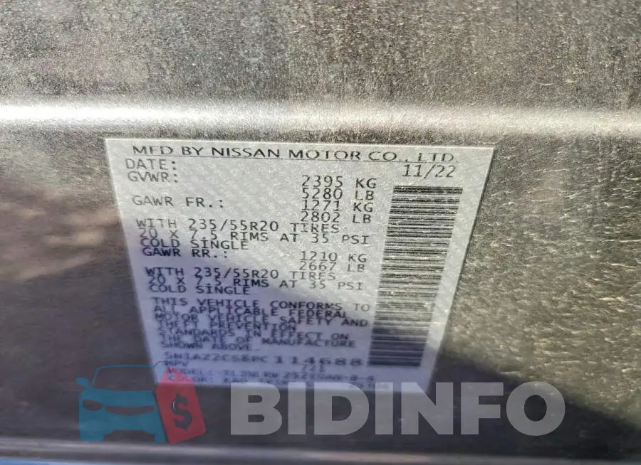 5N1AZ2CS8PC114688 Photo# 13