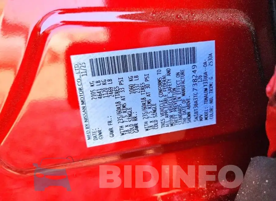 5N1BT3BA3TC738249 Photo# 13